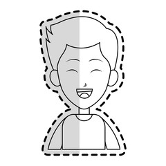 Obraz na płótnie Canvas happy boy kid or child icon image vector illustration design 