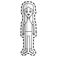 happy girl kid or child icon image vector illustration design 