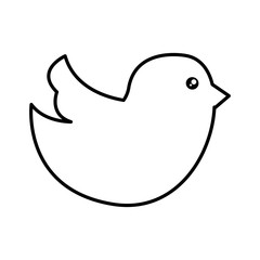 social bird isolated icon vector illustration design
