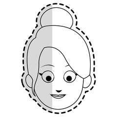 happy pretty woman icon image vector illustration design 