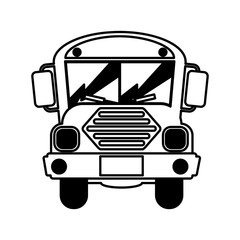 Fototapeta na wymiar bus school isolated icon vector illustration design