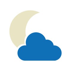 night cloudy weather isolated icon vector illustration design