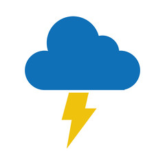 electric storm weather isolated icon vector illustration design