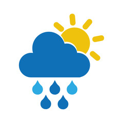 Fototapeta na wymiar rain weather isolated icon vector illustration design