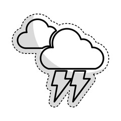 electric storm weather isolated icon vector illustration design