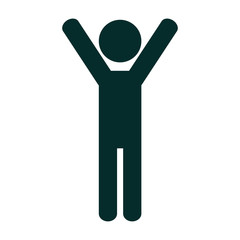 Fototapeta premium Stick Figure illustration. Stick Man position icon.