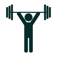 Stick Figure illustration. Fitness and Health icon.