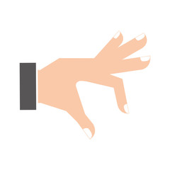 hand human taking isolated icon vector illustration design