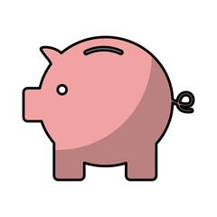 piggy savings isolated icon vector illustration design