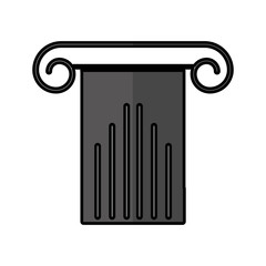 column silhouette isolated icon vector illustration design
