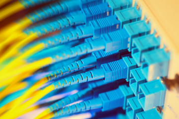 optical fibre information technology equipment in data center