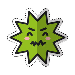 caries dental comic character vector illustration design