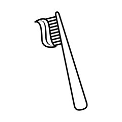 toothbrush dental isolated icon vector illustration design
