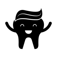 tooth with toothpaste character icon vector illustration design