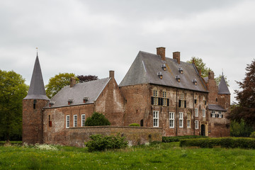 Medieval castle in Hernen town, Netherlands