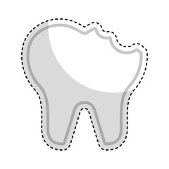 broken tooth isolated icon vector illustration design
