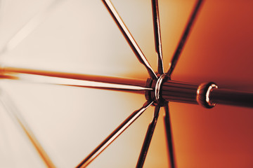 Abstract shot inside of umbrella