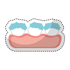 tooth with gum isolated icon vector illustration design