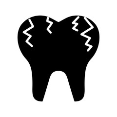 broken tooth isolated icon vector illustration design