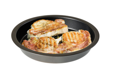 Fried pork medallion