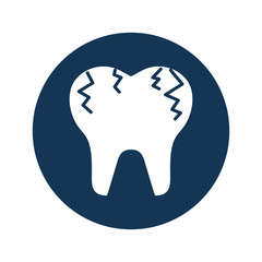 broken tooth isolated icon vector illustration design