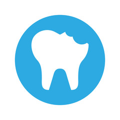 broken tooth isolated icon vector illustration design