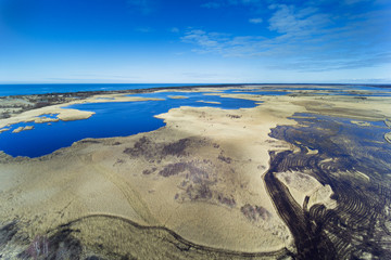 Spring time at Baltic sea, Pape nature park, Latvia.