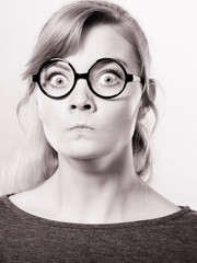Nerdy girl pissed off.