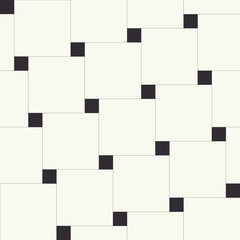 Tile floor in geometrical seamless pattern in beige and black tones