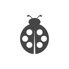 Ladybug icon in flat style