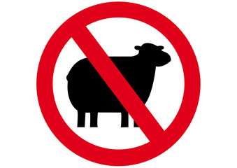 Schild Lamm verboten