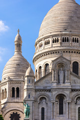 Basilica Sacre Coeur on Montmartre hill. Paris, France