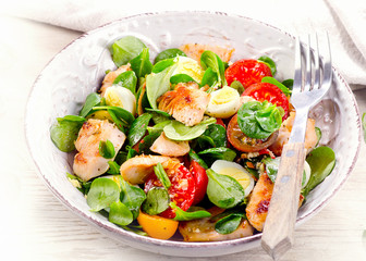 Chicken and vegetable salad.