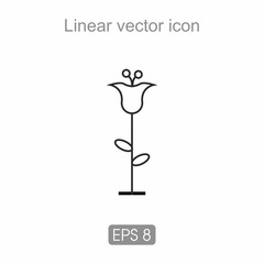 Contour icon of a flower