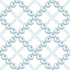 Seamless pattern with pearls. Watercolor illustration. Jewelry background 23