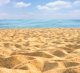 Naklejka na ściany i meble beautiful sand beach
