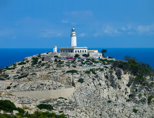 Lighthouse on the top point of Cape Formentor, Majorca, Spain