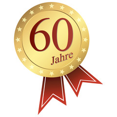 gold button german - Jubiläum 60 Jahre