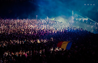 crowd at concert - summer music festival