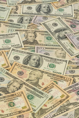 Viele Dollar Geldscheine