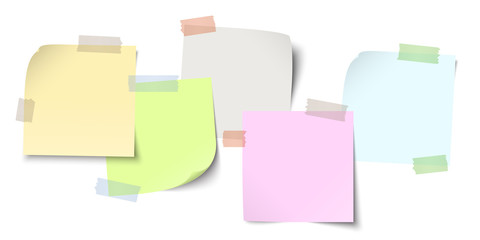 sticky papers with adhesive tape