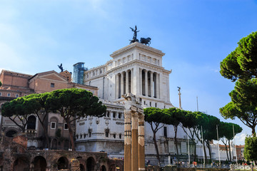 Monument to Victor Emmanuel II or II Vittoriano in Piazza Venezia, Rome, Italy