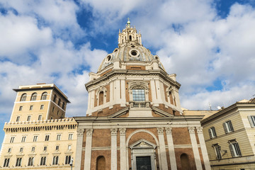 Fototapeta na wymiar Church of Santa Maria di Loreto in Rome, Italy