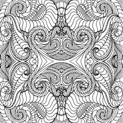Abstract seamless background of doodle hand drawn lines. Colorful pattern.