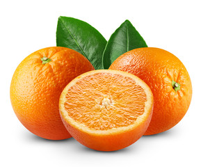 Ripe orange isolated