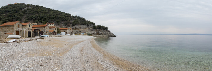 strand bei beli auf der Insel cres, kroatien - obrazy, fototapety, plakaty