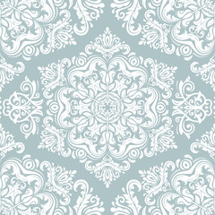 Classic seamless vector blue and white pattern. Traditional orient ornament. Classic vintage background