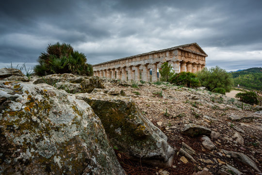 Greek Theatre of Segesta, historical landmark in Sicily, Italy