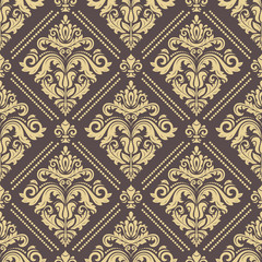 Classic seamless vector golden pattern. Traditional orient ornament. Classic vintage background