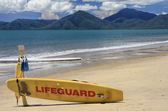 lifeguard board at a Cairns beach